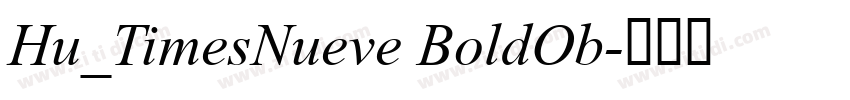 Hu_TimesNueve BoldOb字体转换